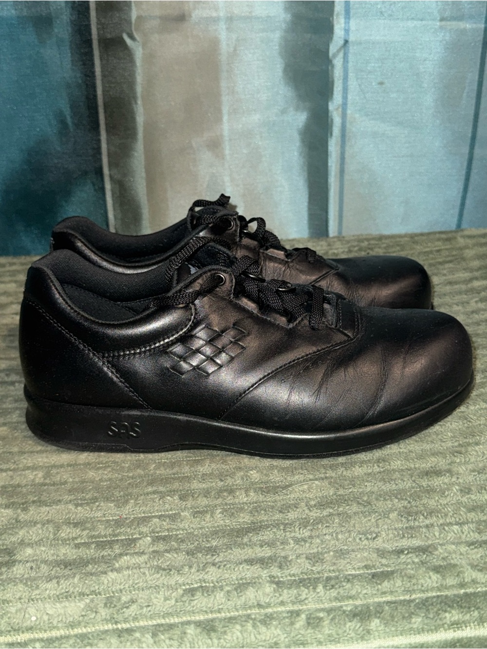 SAS Black Leather Women's Comfort Sneakers